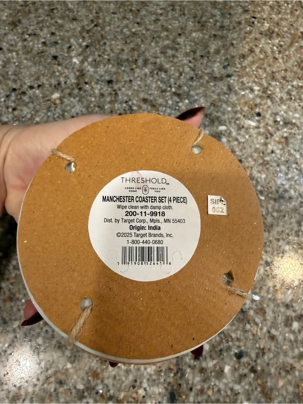 Threshold Manchester Marble Coaster Set 4 Pack